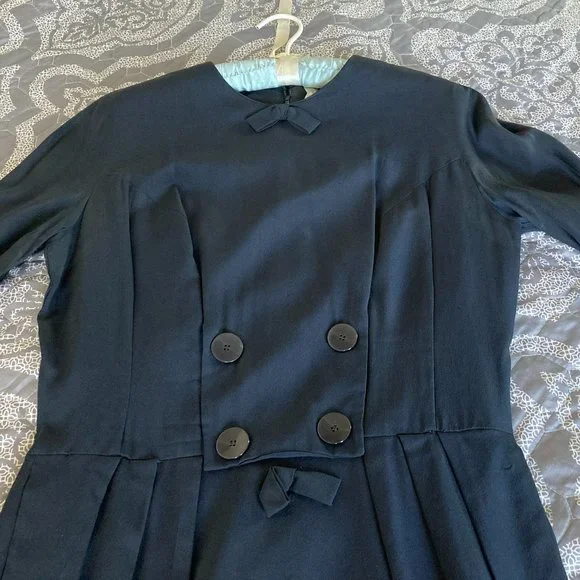 unknown vintage | Dresses | Vintage 95s Cocktailoffice Dress Dark Blue |  Poshmark
